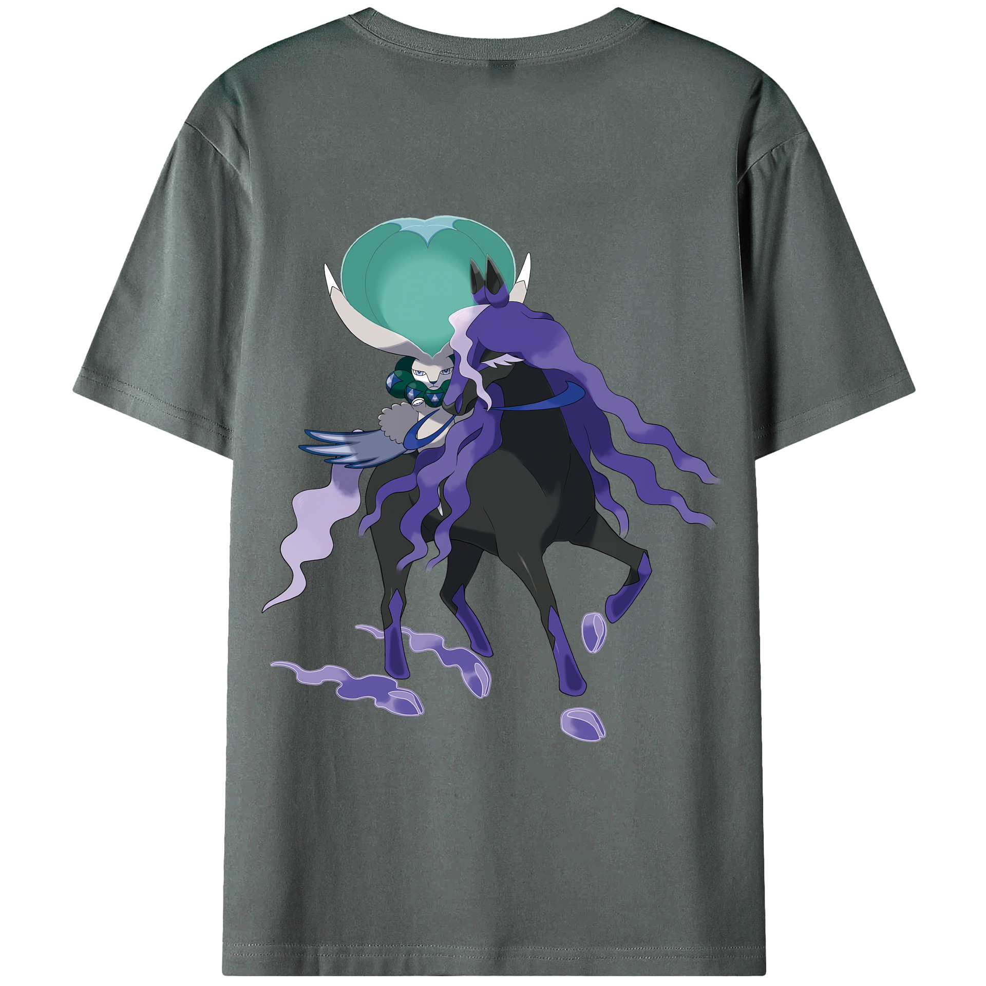 （画像用） ポケットモンスター Pokémon 綿100％ メンズ半袖Tシャツ（バックプリント） 通気性